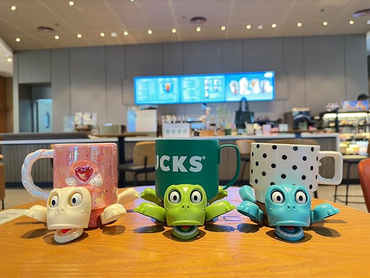 JOD® Turtle Cup Holder,Turtle Coaster with Funny Expression, 3 PCs Cup Holder with Liftable Limbs & Expressive Face for Turtles,Tortoise Lover Gag Gifts Home Decor(3pc-Light Green Blue Pink)
