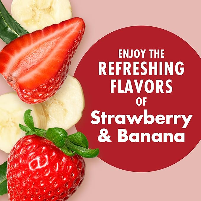 V8 Energy Strawberry Banana Juice Energy Drink, 8 fl oz Can (24 Pack)
