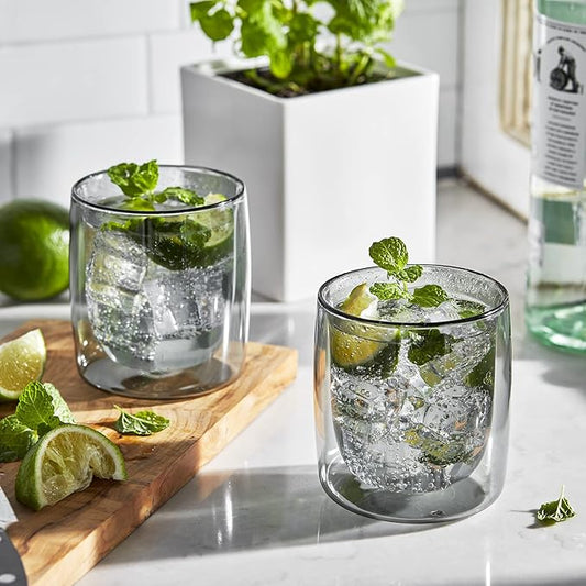 ZWILLING Sorrento 2-pc Double-Wall Tumbler Glass Set - Smoke Grey