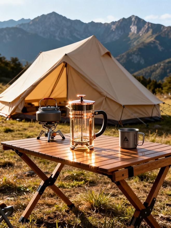 French Press Coffee Maker 21oz, 304 Stainless Steel 4Mesh Filter, Borosilicate Glass, Heat-Resistant, BPA-Free,Glass Carafe with Measurement Markings, Easy to Clean, forHome, Office & Gift