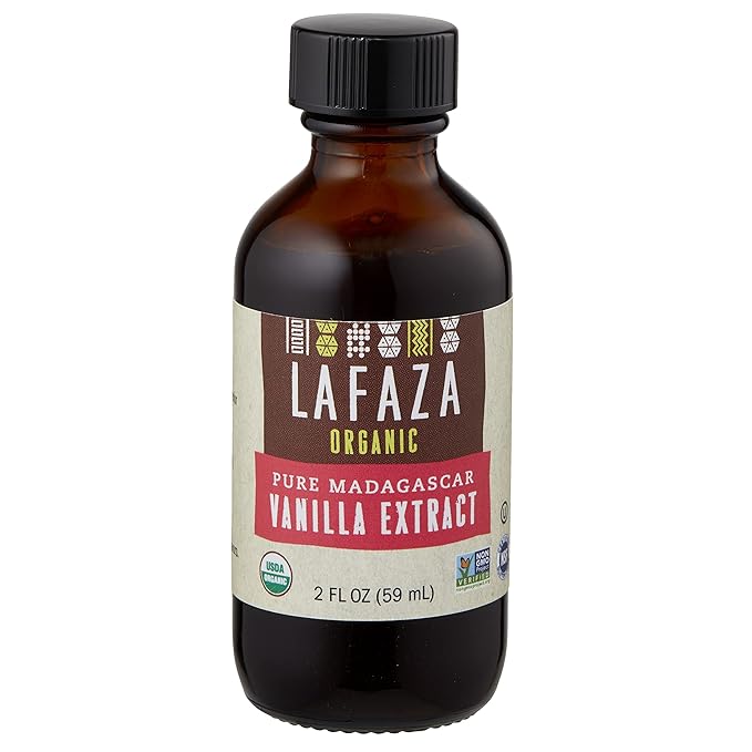 Lafaza Organic Pure Madagascar Bourbon Vanilla Extract, All-Natural (2 fl oz)