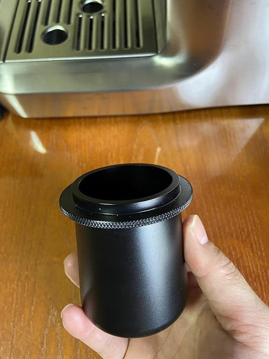 58mm Espresso Dosing Cup Compatible with Breville Rancilio, Gaggia, E61 Group Head Espresso Machine Coffee Dose Cup-Aluminum Black