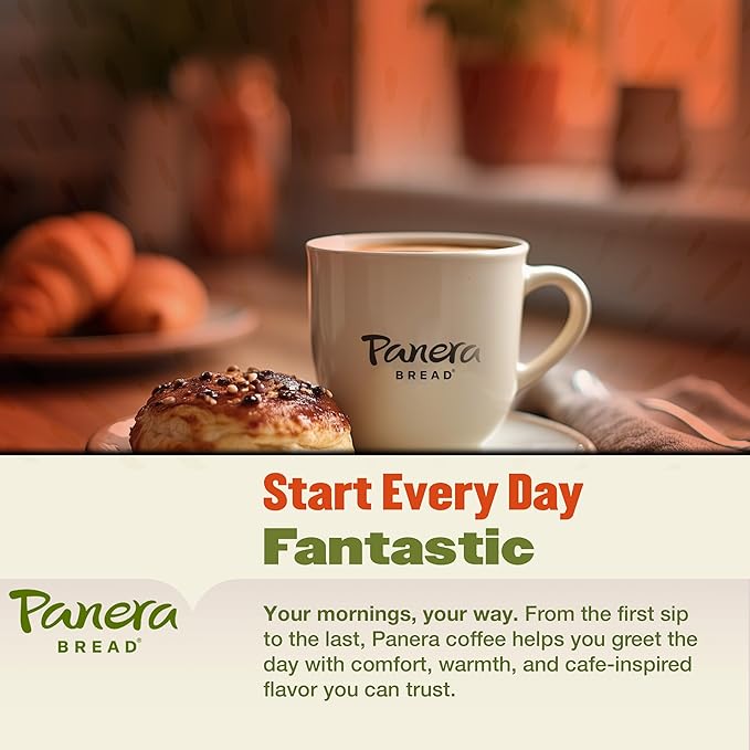 Panera Coffee Cinnamon Roll Ground Coffee, 100% Arabica Medium Roast, Bakery-Inspired Flavor, No Artificial Ingredients, 12oz Bag Pack of 6 (72 oz Total) for Home Brewing