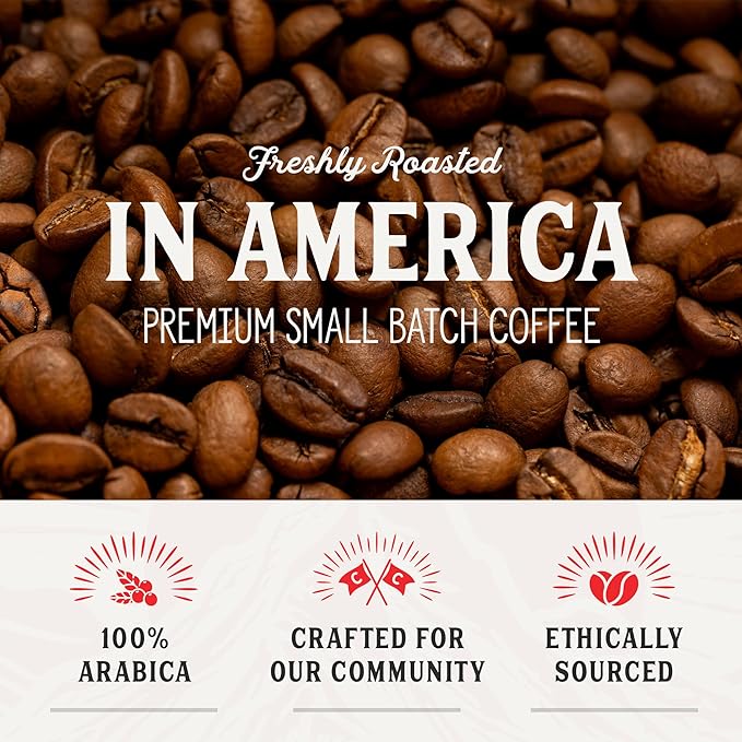 Crockett Whole Bean Coffee – USDA Organic Medium Roast Whole Coffee Beans with Smooth Flavor, Bold Aroma & Clean Finish – Healthy for Focused Energy, All-Day Drive & Guilt-Free Brewing