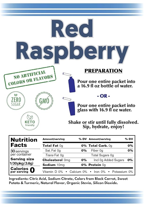 Drink Mix - 2GO (All NATURAL Red Raspberry)