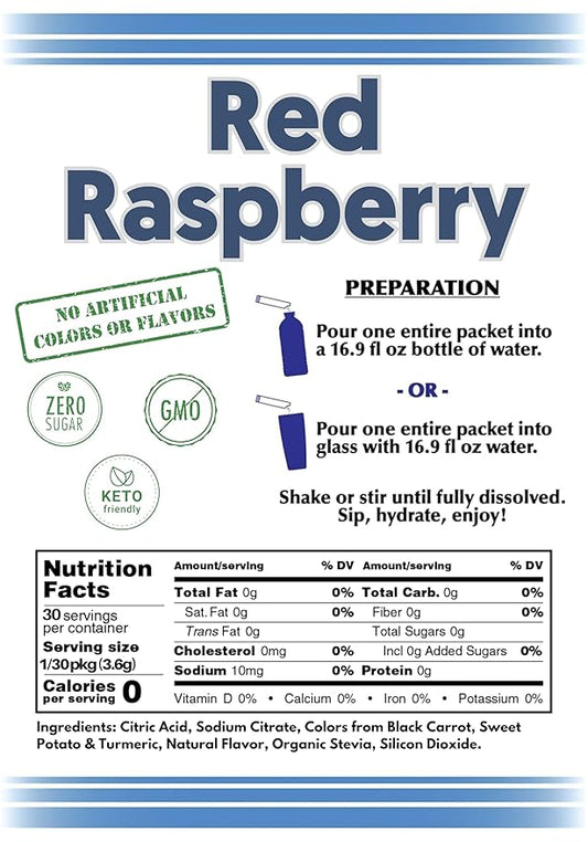 Drink Mix - 2GO (All NATURAL Red Raspberry)