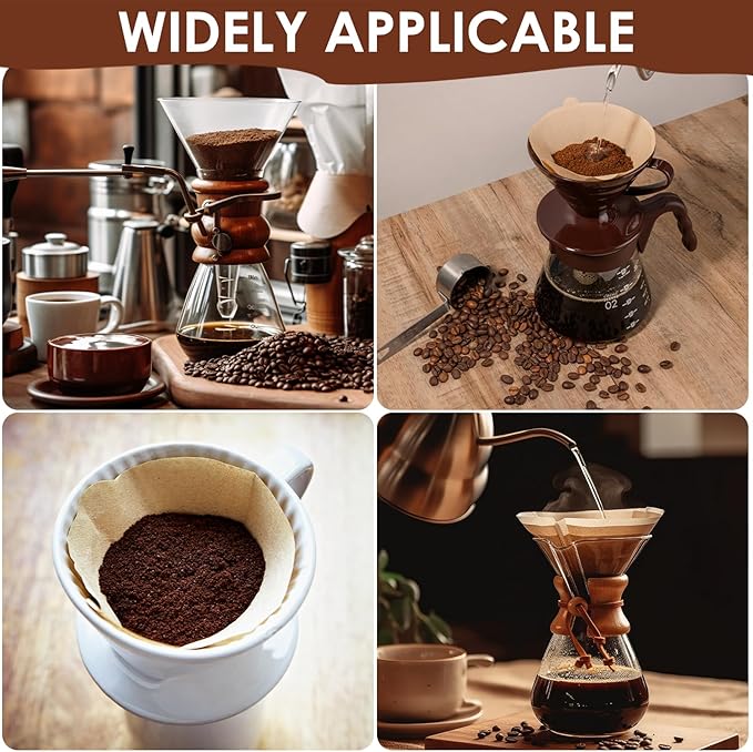 1000 Count Coffee Filters 2, Pour Over Cone V60 Coffee Filter Size 2 Unbleached Natural Paper Coffee Filter 2-4 Cup, Fits for Pour Over and Drip Coffee Maker Home, Coffee Shop, Small Business