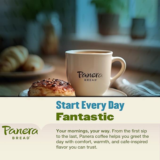Panera Madagascar Vanilla Ground Coffee - Light Roast, Natural Vanilla Flavor - 100% Arabica, No Artificial Ingredients - Bakery-Cafe Quality - 12oz Bag, Pack of 6 (72oz Total)
