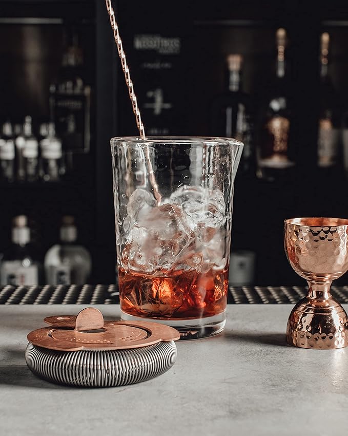 The Flagship Cocktail Mixing Glass | Professional Bar Tools & Barware for Bartending & Mixology | Bartender Mixing Pitcher | Cocktail Beaker for Drink Mixing