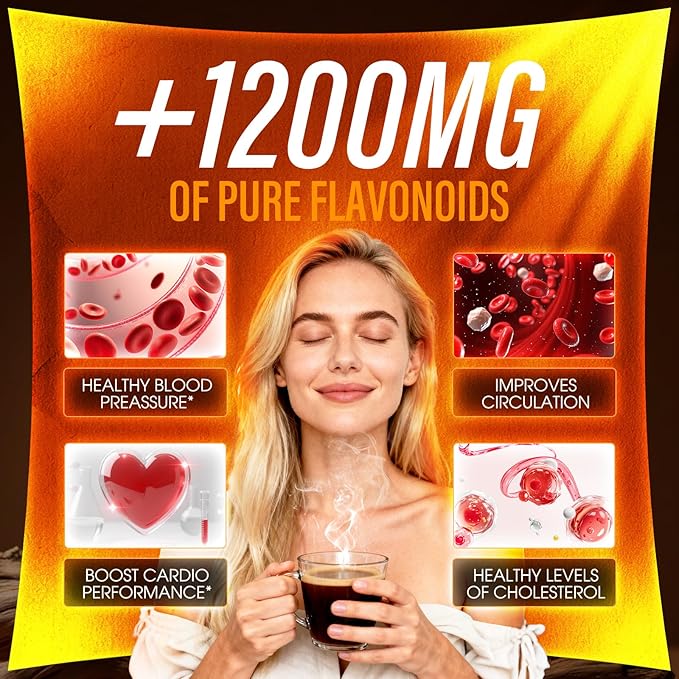 High Flavanol Cocoa Powder, 1200mg Cocoa Flavanols, Flavonoids & 600mg Epicatechin, Improve Circulation, Energy, Supports Heart Health & Brain Function (1, Gram, 150)