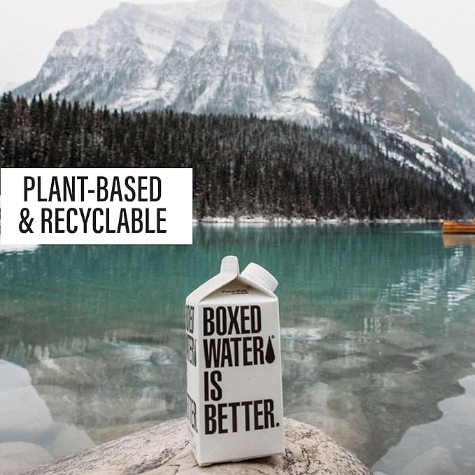 Boxed Water 11.2 oz. (24 Pack) – Better Than Premium Plastic Purified Drinking Water BPA-Free, Refillable Reusable Cartons - Mini