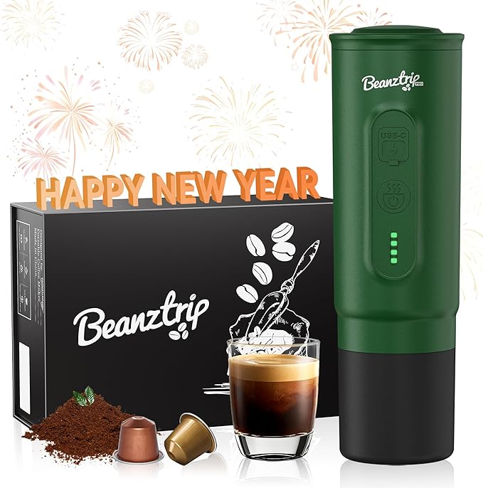 H02 PRO Portable Espresso Maker, Compatible with NS Capsule & Ground Coffee, Christmas Gift Coffee Maker, 20 Bar Self-heating Small Electric Travel Espresso Machine for Camping, Hiking