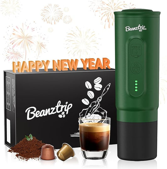 H02 PRO Portable Espresso Maker, Compatible with NS Capsule & Ground Coffee, Christmas Gift Coffee Maker, 20 Bar Self-heating Small Electric Travel Espresso Machine for Camping, Hiking