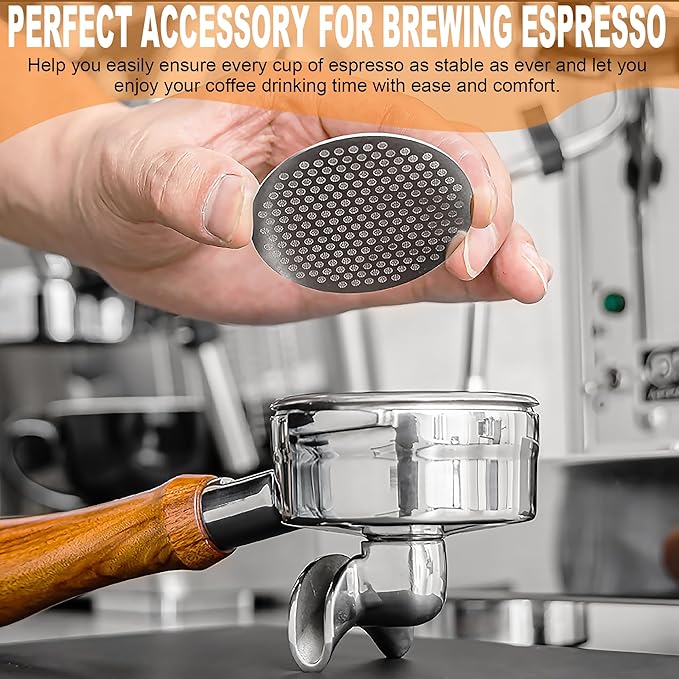 Reusable & Ultra-Thin Puck Screen with Double-Layer Filtration - 53mm Espresso Puck Screen with 0.8mm Thickness, Food Grade Stainless Steel Espresso Filter Screen for 54mm Portafilter Filter Basket