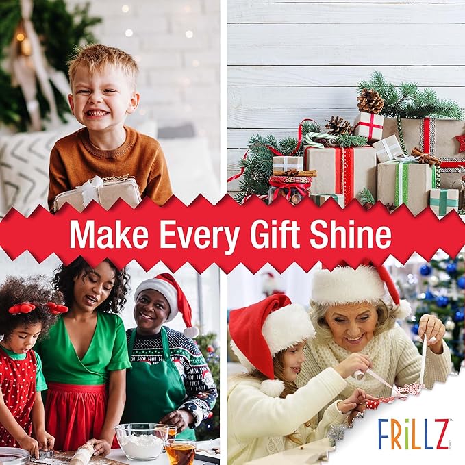 FRILLZ Crinkle Cut Paper Shred Filler for Baskets, Gifts, Packing and Protecting your Birthday, Weddings, Anniversary, Valentines Day, and other gifts (1/2 pound, Blue)
