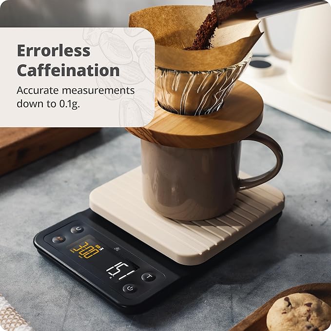 Greater Goods Electric Gooseneck Kettle and Coffee Scale, Designed in St. Louis, Birch White