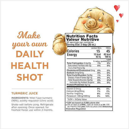99% Pure Organic Turmeric Juice by The Ginger People – Digestive Health, Premium Quality, 32 Fl oz Bottle (Pack of 1)