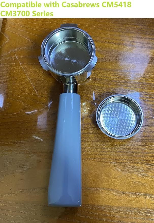 Filter Basket Replacement Compatible with De'Longhi La Specialista Linea Classic EM450M Casabrews Gevi Nerveta Espresso Machines Pressurized Espresso Basket Sieve Coffee Basket 51mm 2 Cup