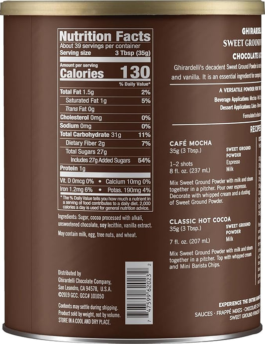 Ghirardelli Sweet Ground Chocolate and Cocoa | 3 lb. | Baking & Desserts