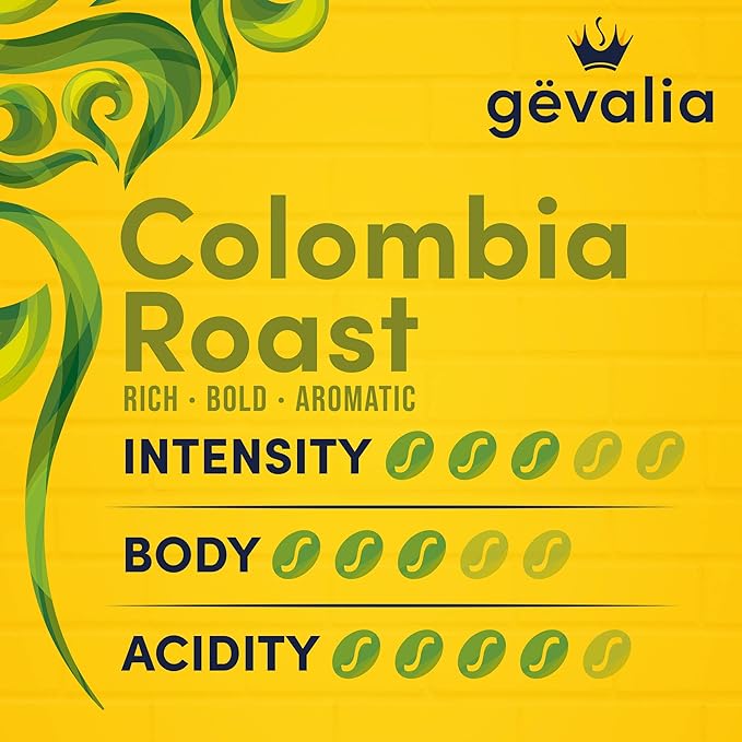 Gevalia Colombia Medium Roast Ground Coffee, 20 oz Bag