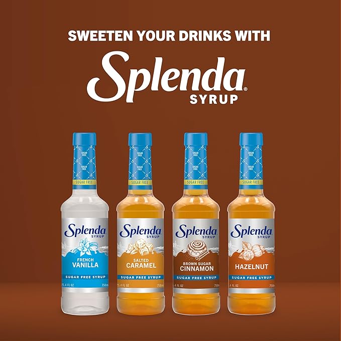 Splenda Coffee Syrup, Brown Sugar Cinnamon, Sugar Free, Flavored Liquid Syrups for Drinks, 750 ml Bottle