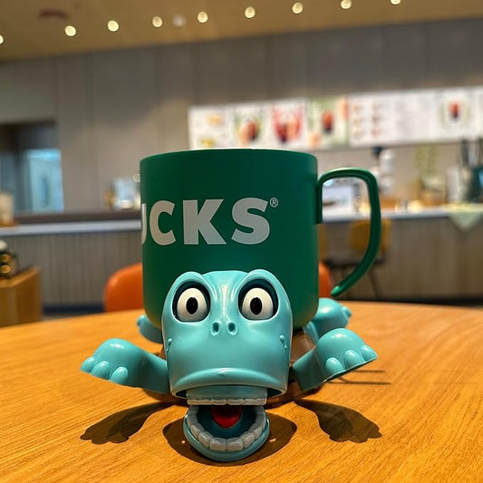 JOD® Turtle Cup Holder, Turtle Coaster with Funny Expression, 2 PCS Cup Holder with Liftable Limbs & Expressive Face for Turtles,Tortoise Lover Gag Gifts Home Decor (2PC-Blue)