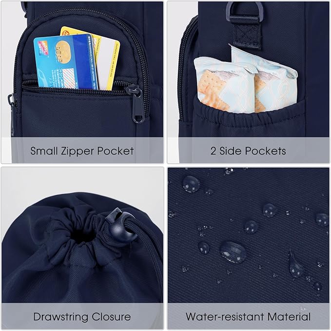 sportsnew Water Bottle Holder with Strap 32oz 40oz Insulated Water Bottle Carrier Sling Bag with Phone Pocket Crossbody