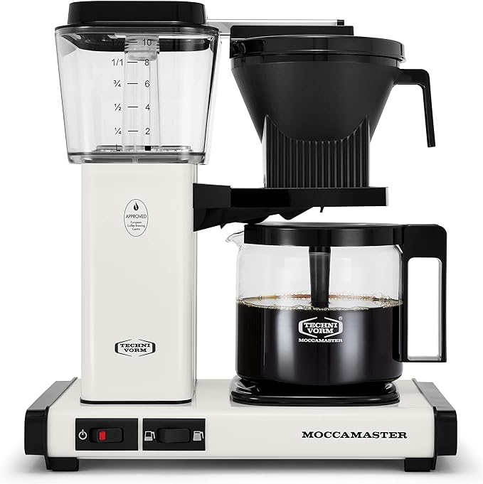 Moccamaster 53933 KBGV Select 10-Cup Coffee Maker, Off-White, 40 ounce, 1.25l