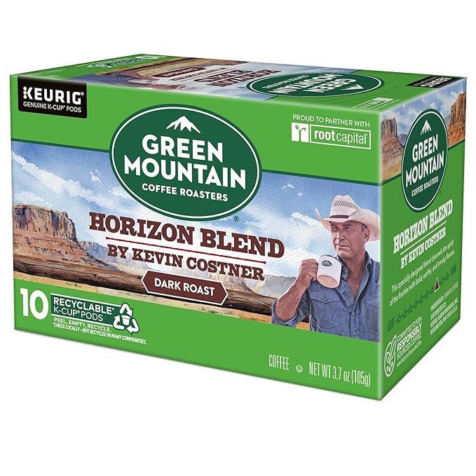 Green Mountain Coffee Roasters Horizon Blend Coffee by Kevin Costner, Keurig Single Serve K-Cup Pods, 60-Count (6 x 10 Count Boxes)