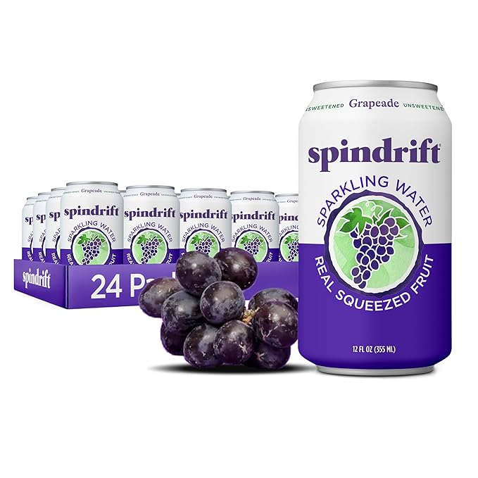 Spindrift Grapeade Can 12 Ounce (Pack of 24)