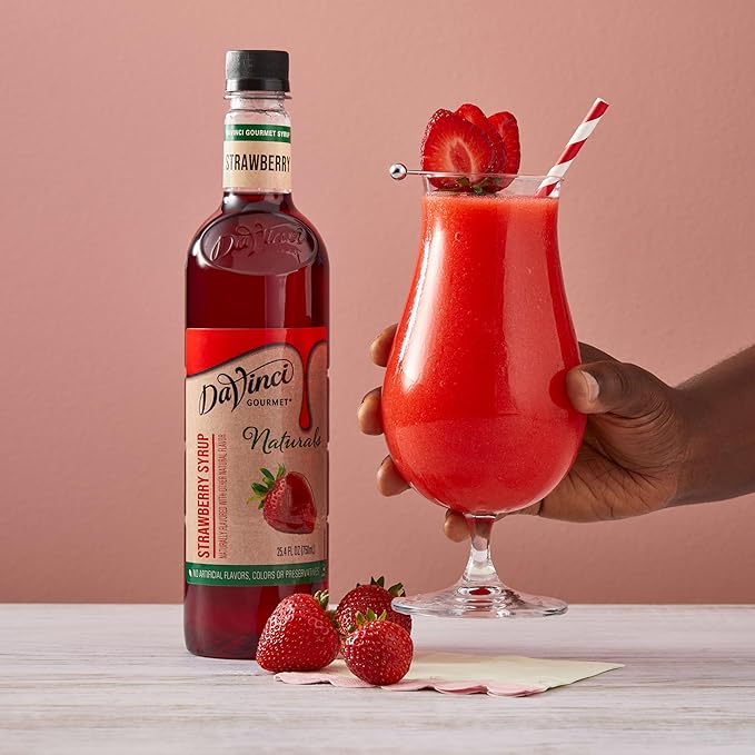 DaVinci Gourmet Naturals Strawberry Syrup, 25.4 Fluid Ounces (Pack of 1)