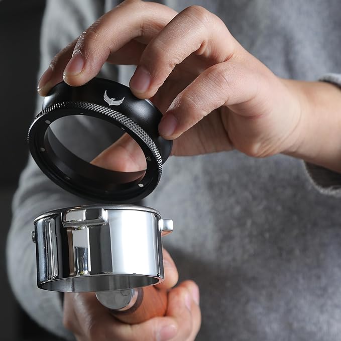 KNODOS Magnetic 54mm Dosing Funnel & Espresso Puck Screen For Breville Espresso Machine Portafilter