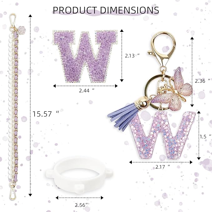 Letter Handle Strap Accessories with Cute Initial Charm Compatible with Owala Water Bottle 24oz 32oz 40oz Owala Kids