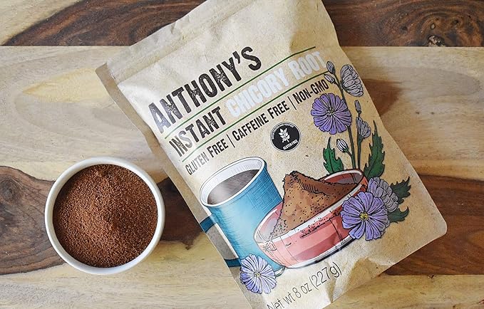 Anthony's Instant Chicory Root, 8 oz, Gluten Free, Caffeine Free, Non GMO, Coffee Alternative