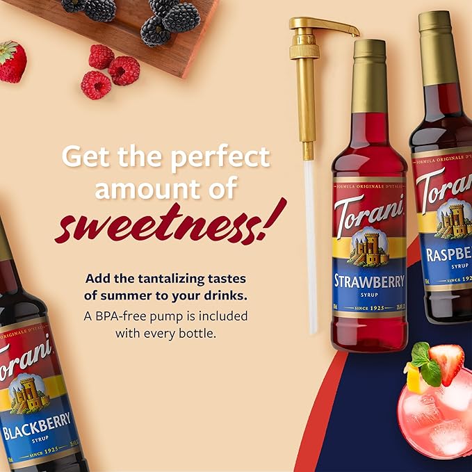 Torani Syrup Berry Lovers Raspberry, Strawberry and Blackberry (3 pack)