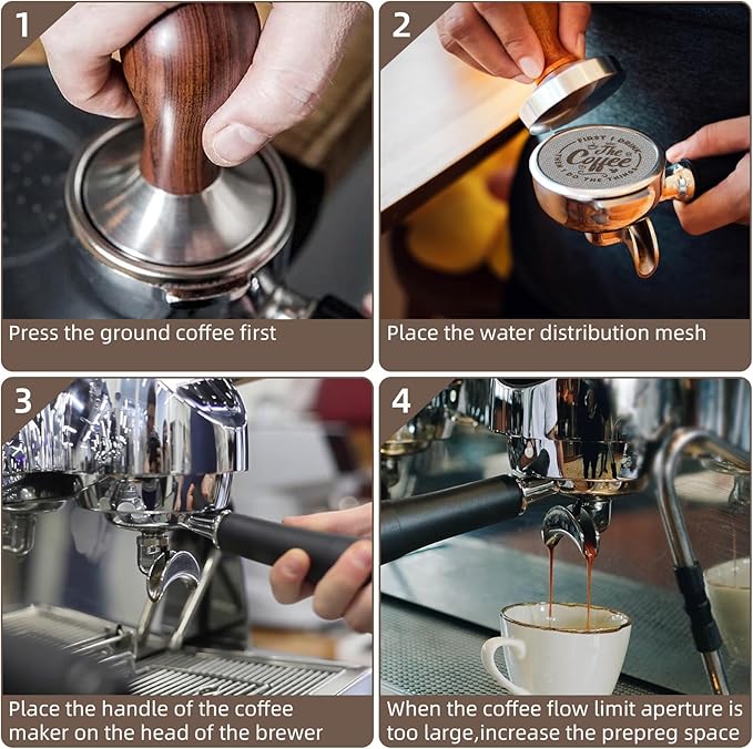 2 Pcs 53.3mm Espresso Puck Screen, 1.7mm Thickness 150 Micrometre Reusable Stainless Steel Coffee Filter Mesh Plate for Espresso Portafilter Filter Basket