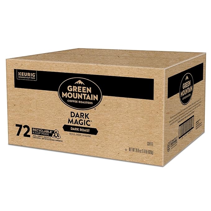 Green Mountain Coffee Roasters Dark Magic Keurig Single-Serve K-Cup Pods, Dark Roast Coffee, 72 Count