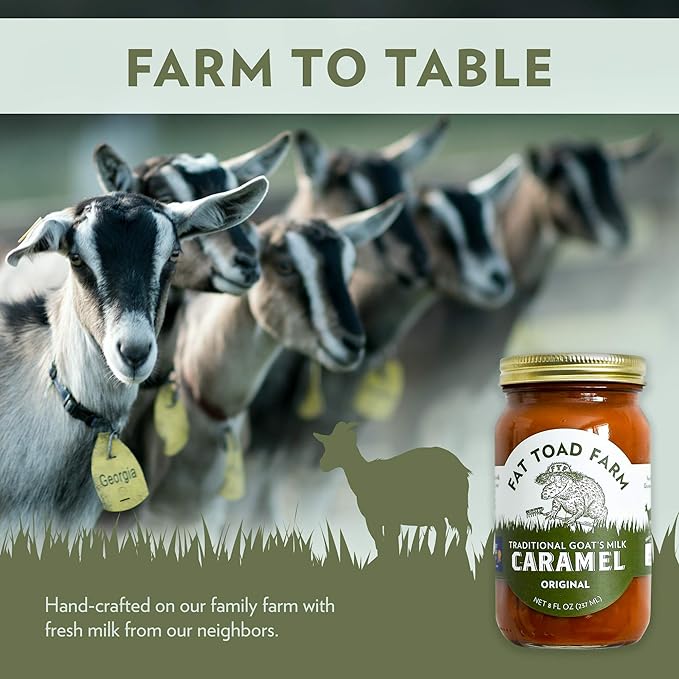 Fat Toad Farm Traditional Goat’s Milk Caramel Sauce, Original, 8fl oz Jar, 2-Pack, Cajeta, Gluten Free…