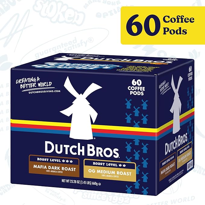 Dutch Bros® Unflavored Coffee Variety Pack, 60 Count, Single Serve Coffee Pods for Keurig K-Cup Brewers