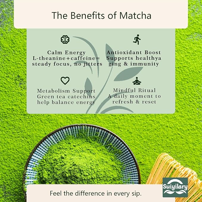 Ceremonial Grade Matcha Powder, Premium First Harvest Green Tea Powder – 100% Pure Matcha Tea, Vegan, Gluten-Free, Sugar-Free with No Additives (30g/1.06oz)