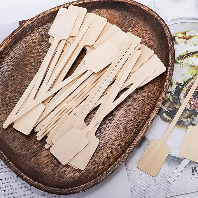 WUWEOT 400 Pcs Coffee Stirrers, 6.3 Inch Wood Coffee Stir Sticks, Disposable Kayak Paddle Shaped Stirring Sticks, Wooden Beverage Mixer for Cocktails Milk Tea Honey Hot Chocolate