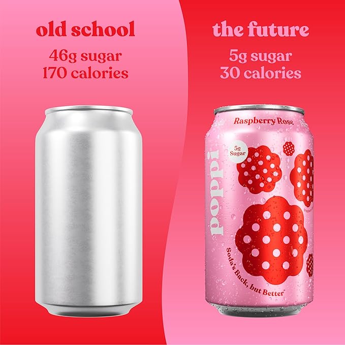 Poppi Sparkling Prebiotic Soda Beverage with Apple Cider Vinegar, Seltzer Water and Fruit Juice, Short List Variety Pack, 12 Fl Oz, Pack of 12, Packaging May Vary