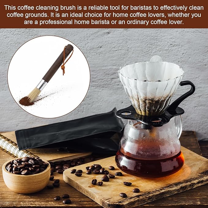 Guduling 2pcs Coffee Cleaning Brush, Espresso Machine Brush, Espresso Machine Cleaning brush for Group Heads, Shower Screen, Portafilter, Scoop, Tamper
