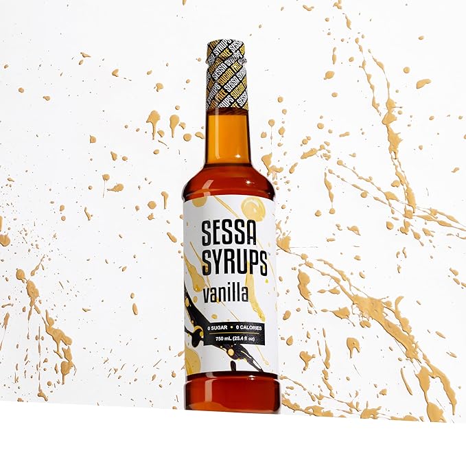 Sessa Syrups Sugar Free Variety Pack: Hazelnut, Vanilla, Salted Caramel - 25.4 Fl Oz - Keto-Friendly, Zero Calorie, Gluten-Free - Natural Flavoring for Coffee, Tea, Cocktails, and More