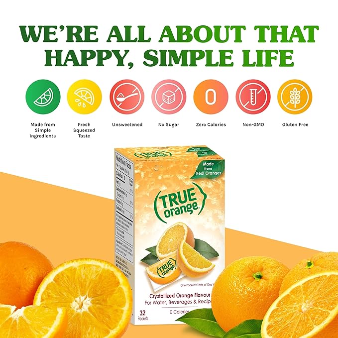TRUE ORANGE Water Enhancer, Bulk Dispenser, 500 Count (Pack of 1), 0 Calorie Drink Mix Packets For Water, Orange Flavoring Powder Packets