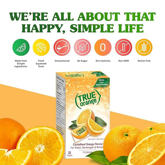 TRUE ORANGE Water Enhancer, Bulk Dispenser, 500 Count (Pack of 1), 0 Calorie Drink Mix Packets For Water, Orange Flavoring Powder Packets