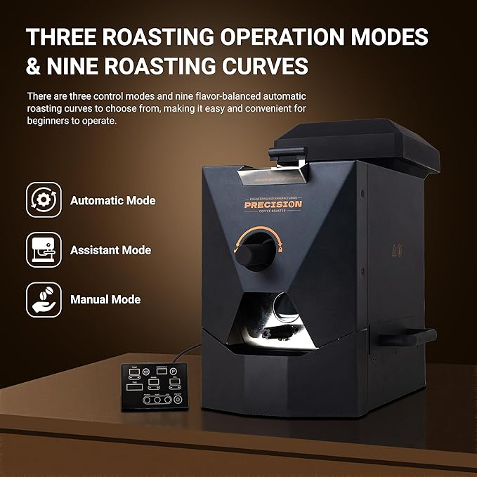 1Pound Electric Coffee Roaster for Home Use, Automatic Roasting And Easy Operation, With A Smoke Filter(Suitable for light roasting), 2 Chimney Tube, And Chaff Collector.