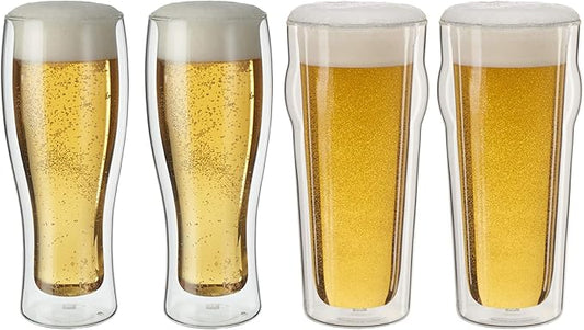 ZWILLING Sorrento 4-pc Double-Wall Pint & Pilsner Glass Set