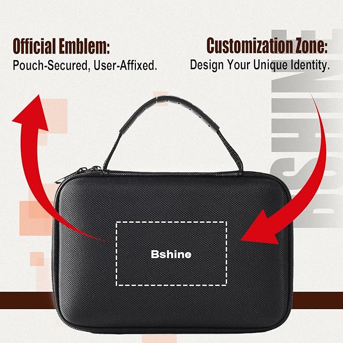 Bshine Manual Coffee Grinder with Carrying Case - External Adjust, Conical Burr, 8 Grind Settings, Black