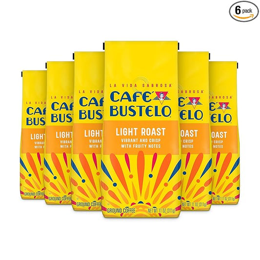 Café Bustelo Light Roast Ground Coffee, 11-Oz. Bag (Pack of 6)